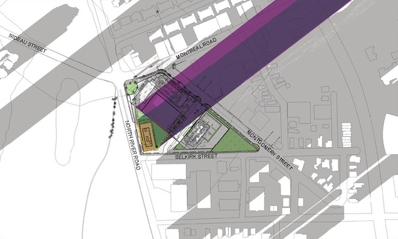 Construction site plan for project from page 38 of the file '2026-02-19 - Urban Design Brief - D07-12-26-0015'