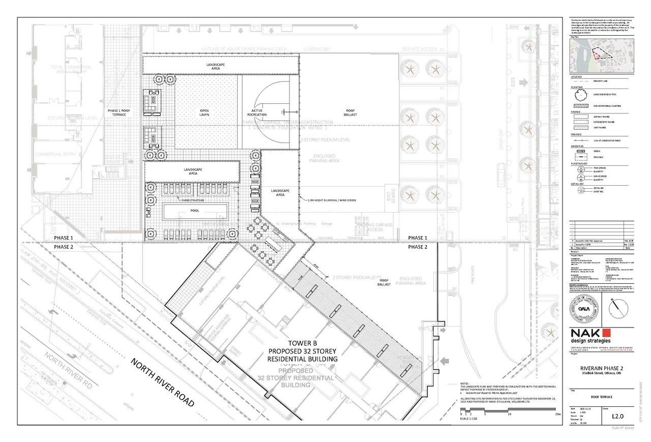 Construction site plan for project from page 41 of the file '2026-02-19 - Urban Design Brief - D07-12-26-0015'