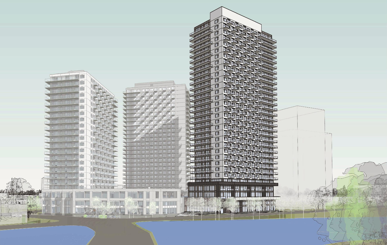 Rendering of building from page 30 of the file '2026-07-20 - Design Brief - D07-12-26-0015'