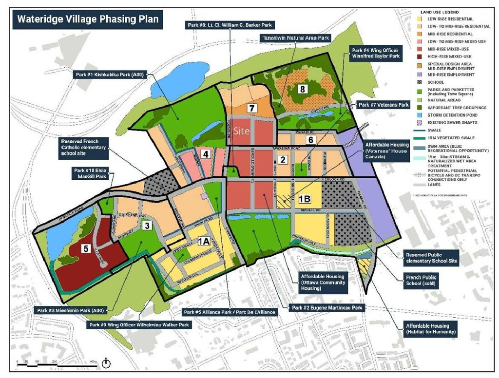 Construction site plan for project from page 25 of the file '2026-03-06 - Urban Design Brief - Phase 1 - D07-12-26-0020'