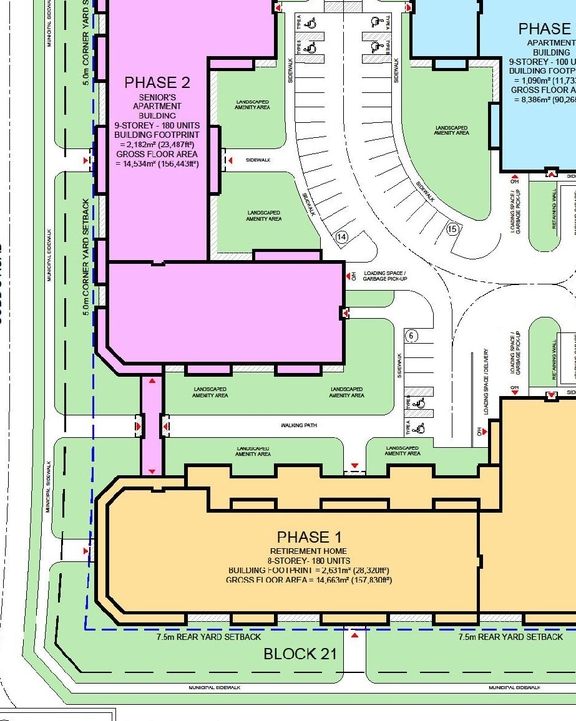 Construction site plan for project from page 32 of the file '2026-03-06 - Urban Design Brief - Phase 1 - D07-12-26-0020'
