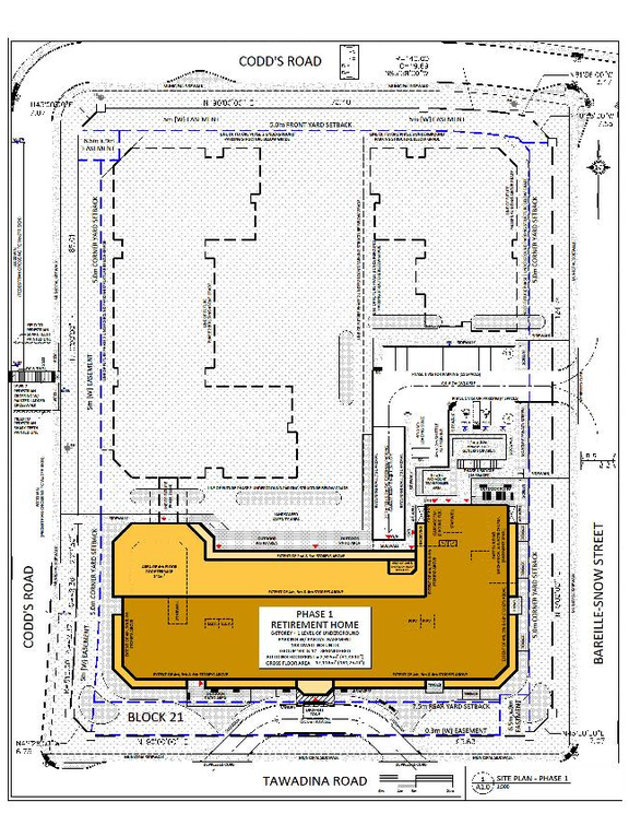 Construction site plan for project from page 34 of the file '2026-03-06 - Urban Design Brief - Phase 1 - D07-12-26-0020'