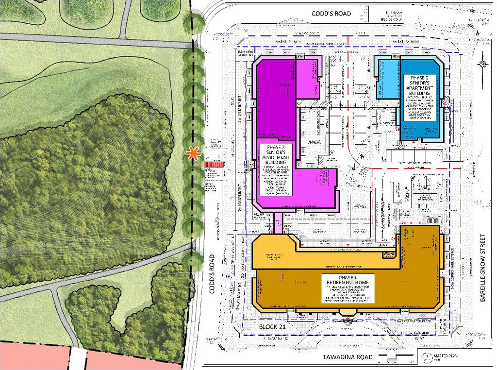 Construction site plan for project from page 42 of the file '2026-03-06 - Urban Design Brief - Phase 1 - D07-12-26-0020'