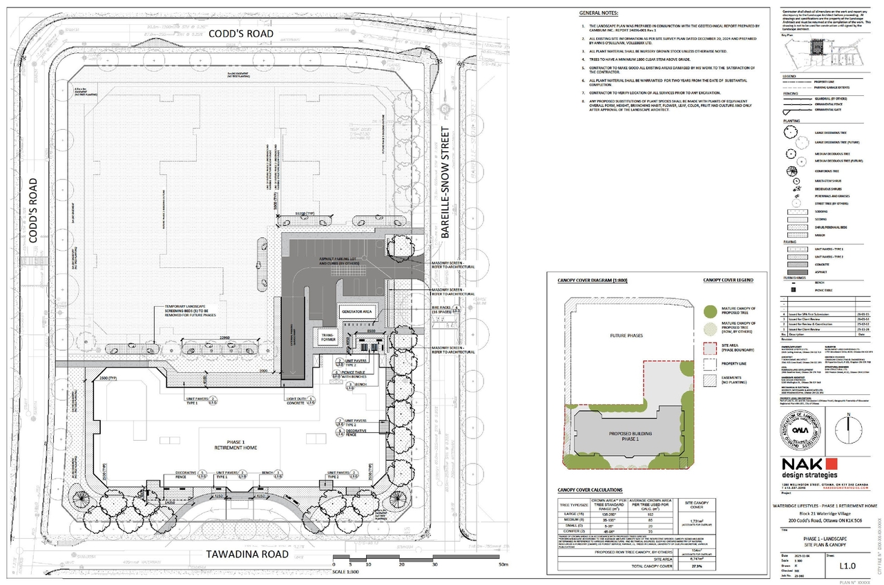 Construction site plan for project from page 49 of the file '2026-03-06 - Urban Design Brief - Phase 1 - D07-12-26-0020'