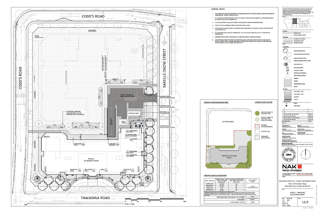Construction site plan for project from page 49 of the file '2026-03-06 - Urban Design Brief - Phase 1 - D07-12-26-0020'