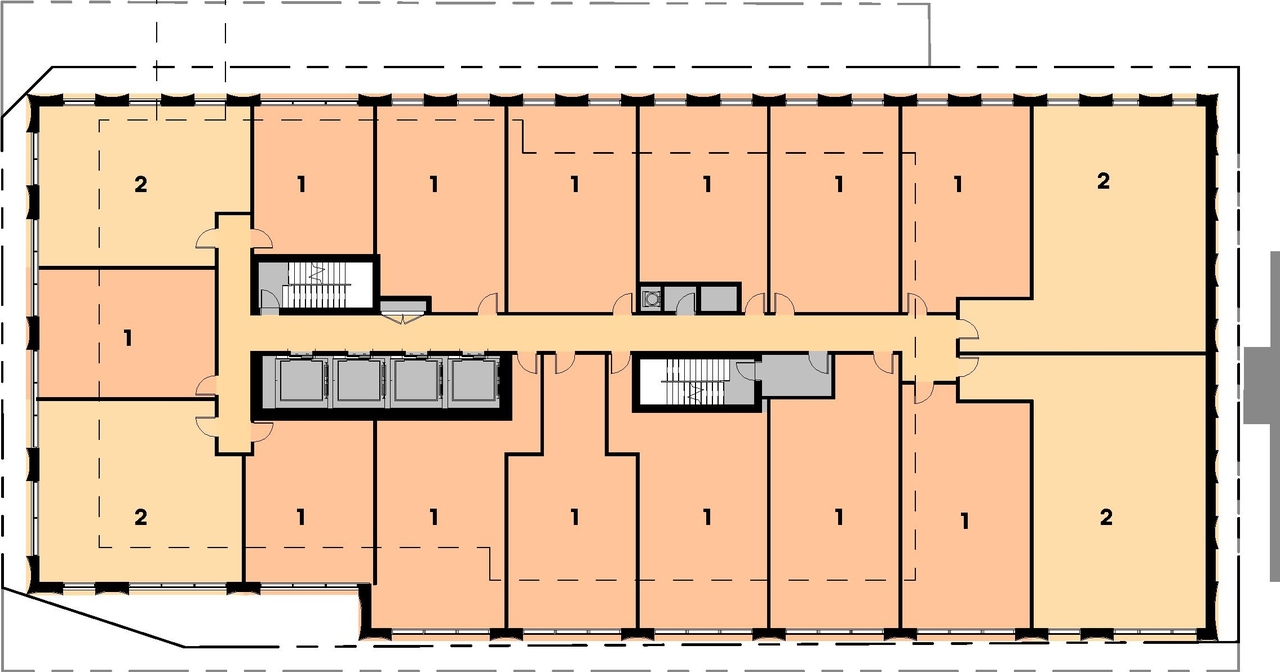 Floor plan for project from page 17 of the file '2026-03-09 - Urban Design Review Panel Recommendation Responses - D07-12-26-0023'