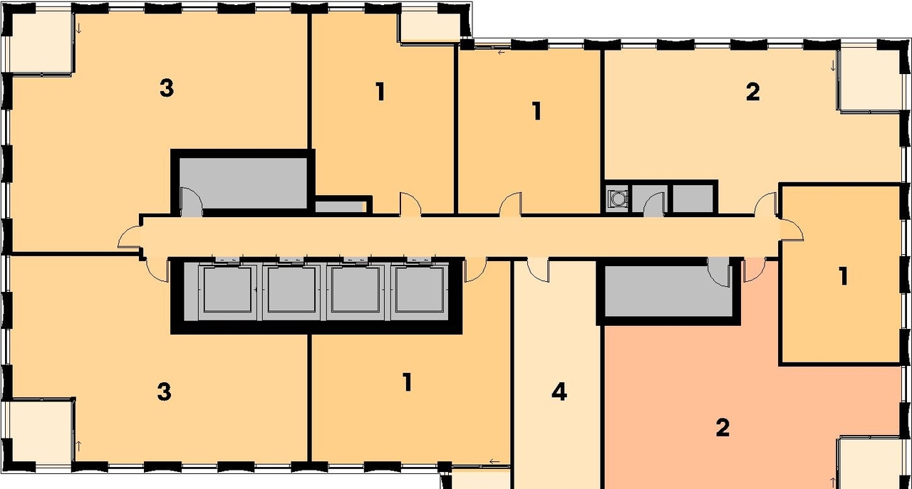 Floor plan for project from page 21 of the file '2026-03-09 - Urban Design Review Panel Recommendation Responses - D07-12-26-0023'