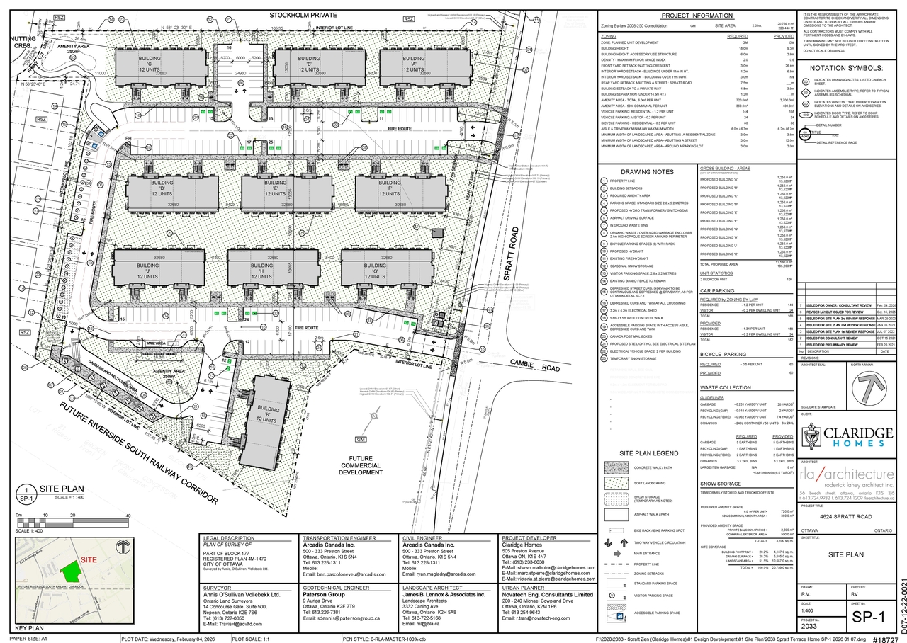 Construction site plan for project from page 36 of the file '2026-04-07 - Design Brief - D07-12-26-0026'