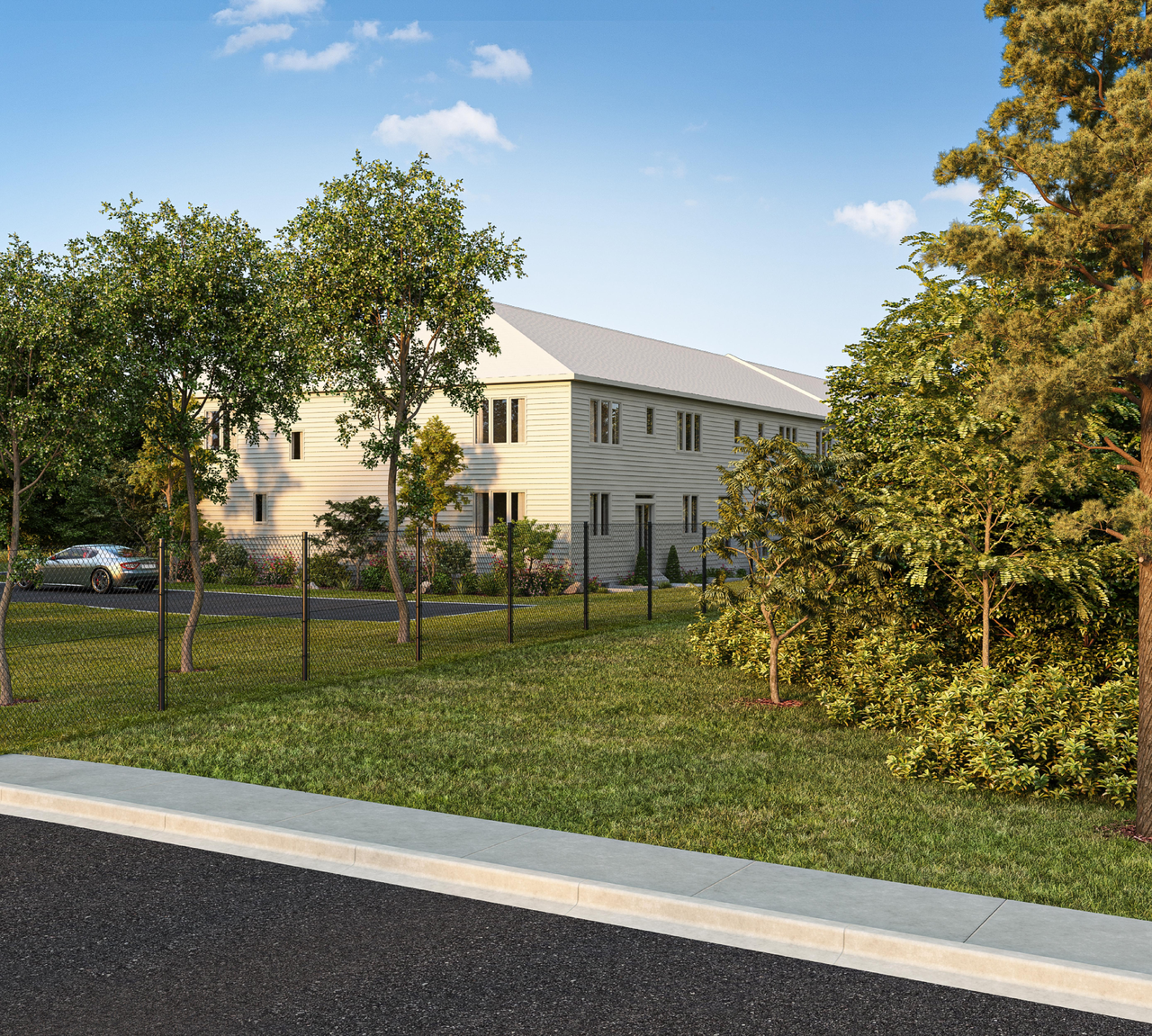 Rendering of building from page 1 of the file '2026-09-02 - Eastern Edge Kishkabika Park Side Codd's Road View Rendering - D07-12-26-0032'