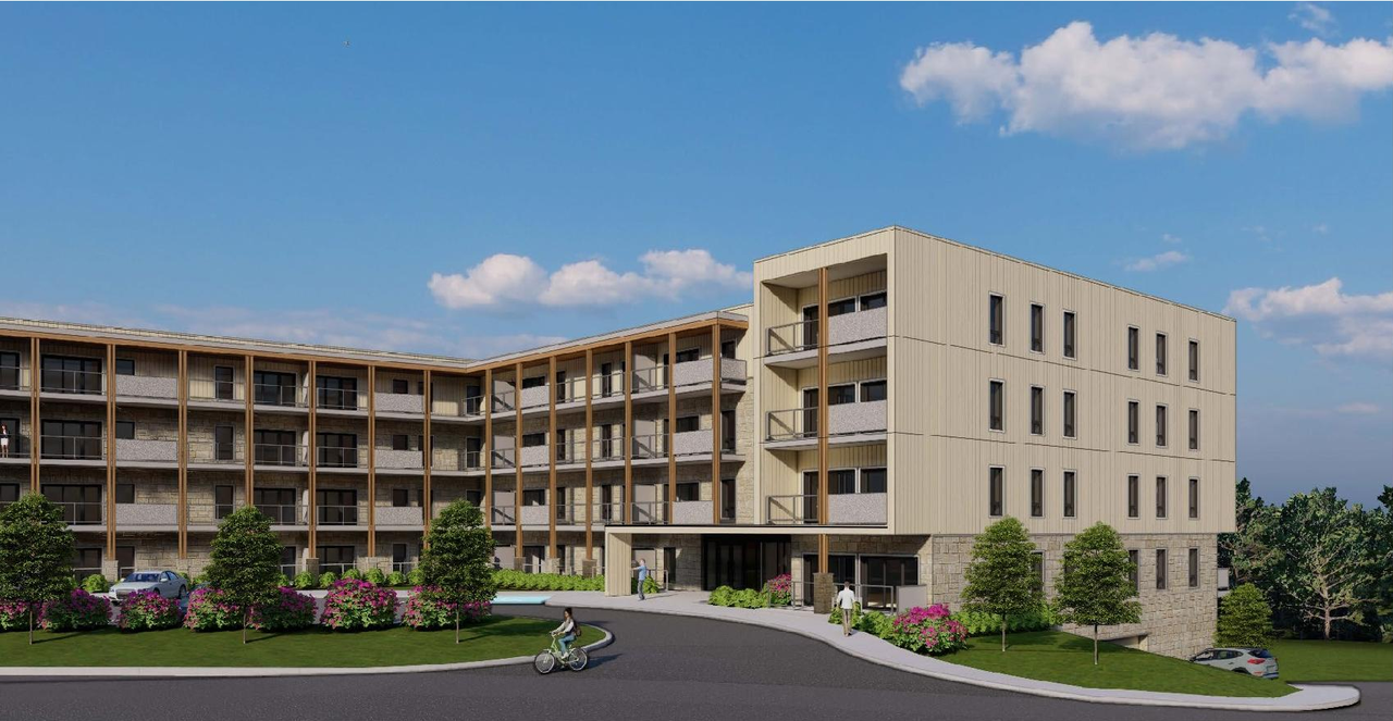 Rendering of building from page 1 of the file '2026-04-01 - Urban Design Brief - D07-12-26-0033'