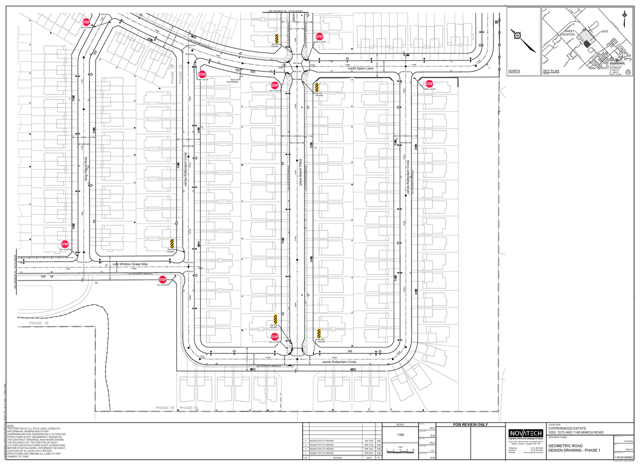 Construction site plan for project from page 4 of the file '2026-09-22 - Geometric Road Design Drawing - D07-12-26-0035'