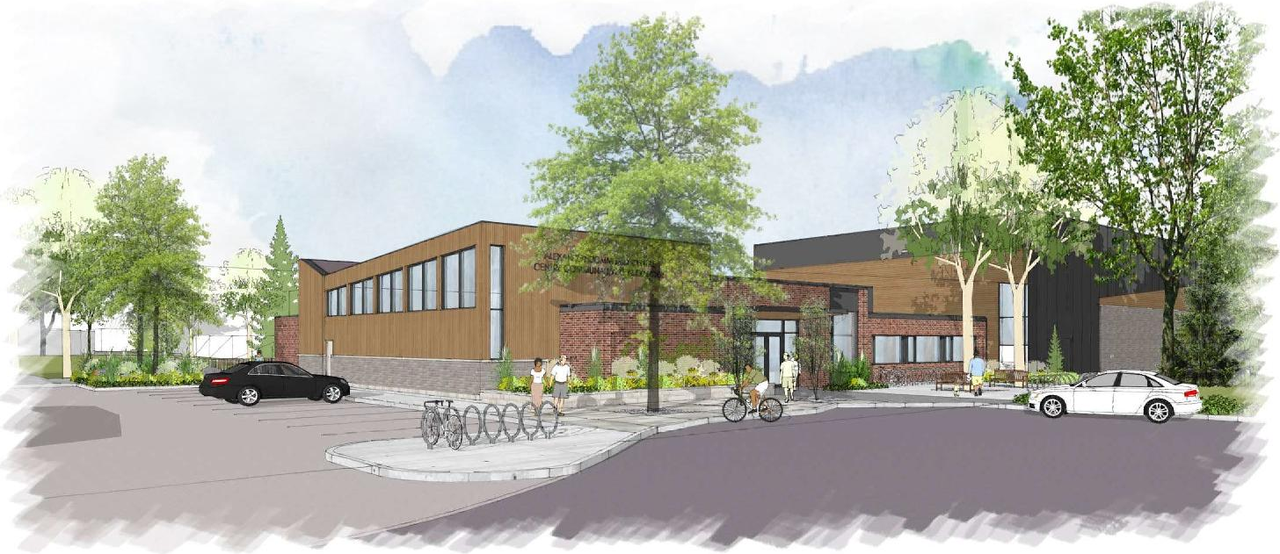 Rendering of building from page 7 of the file '2026-04-22 - Urban Design Brief - D07-12-26-0038'