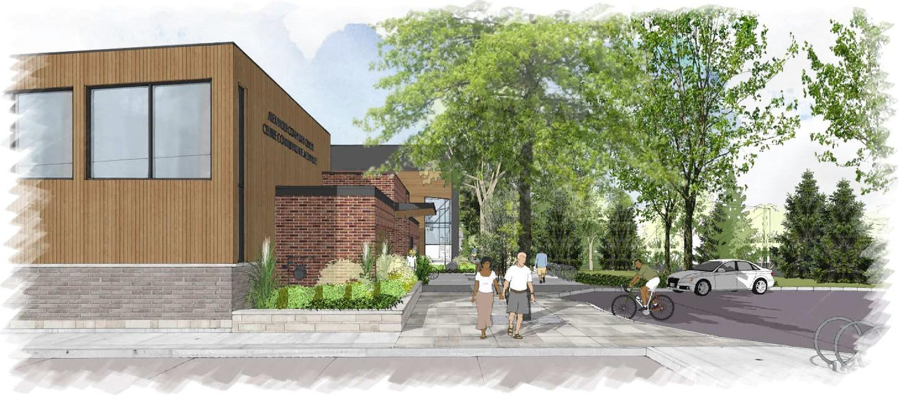 Rendering of building from page 7 of the file '2026-04-22 - Urban Design Brief - D07-12-26-0038'