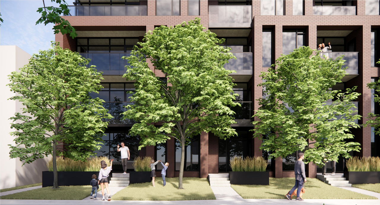 Rendering of building from page 92 of the file '2026-05-08 - Urban Design Review Panel Report - D02-02-26-0037 & D07-12-26-0051'