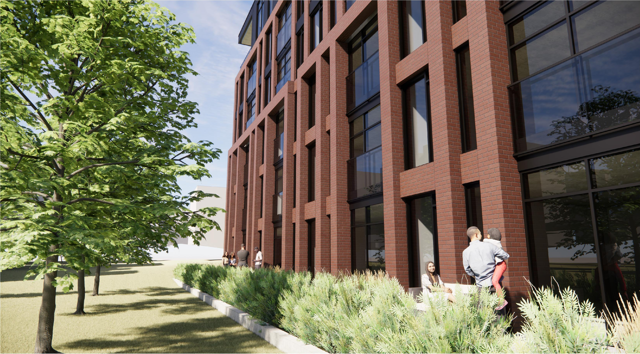 Rendering of building from page 96 of the file '2026-05-08 - Urban Design Review Panel Report - D02-02-26-0037 & D07-12-26-0051'
