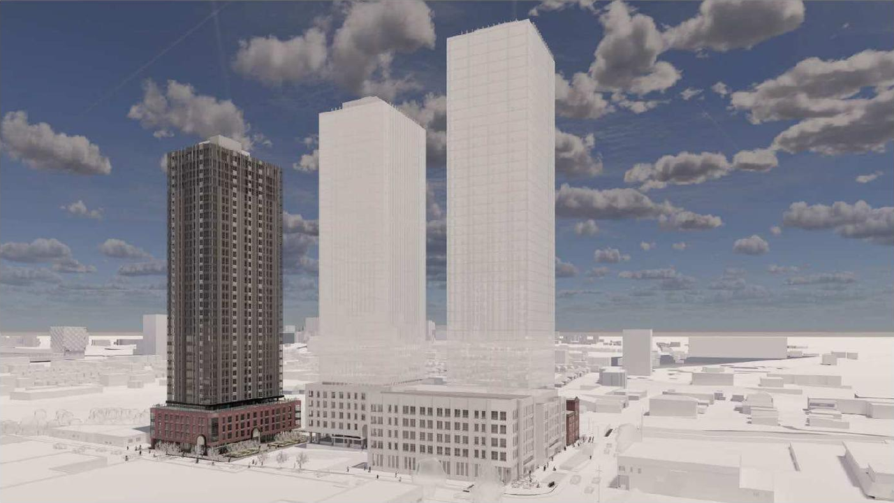 Rendering of building from page 16 of the file '2026-05-22 - Planning Rationale and Urban Design Brief - D07-12-26-0055'