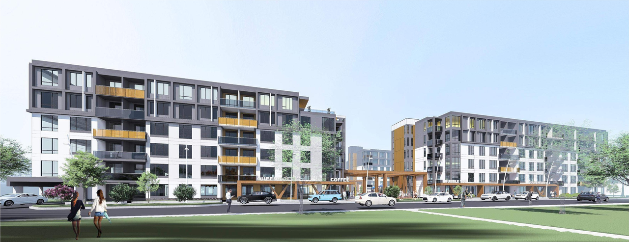 Rendering of building from page 14 of the file '2026-05-25 - Urban Design Brief - D07-12-26-0057'