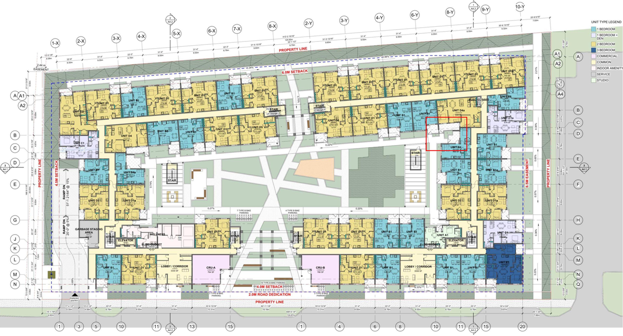 Floor plan for project from page 25 of the file '2026-05-25 - Urban Design Brief - D07-12-26-0057'