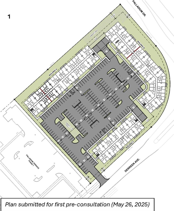 Construction site plan for project from page 23 of the file '2026-06-17 - Urban Design Brief - D07-12-26-0068'