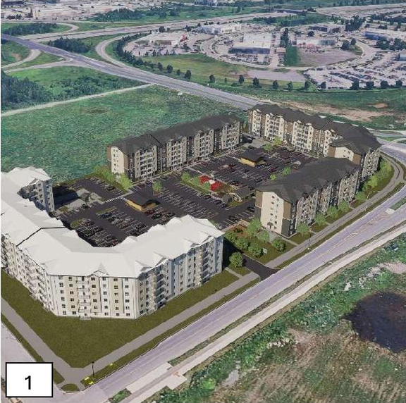 Rendering of building from page 33 of the file '2026-06-17 - Urban Design Brief - D07-12-26-0068'