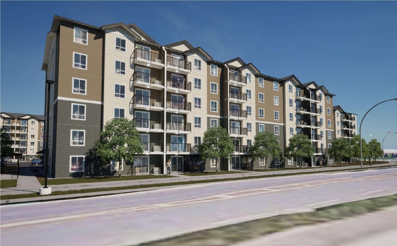 Rendering of building from page 4 of the file '2026-06-17 - Urban Design Brief - D07-12-26-0068'