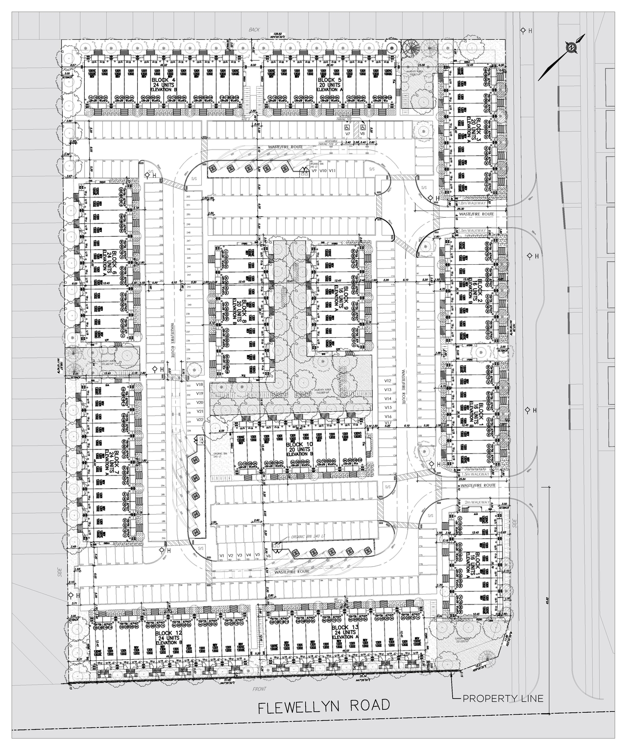 Construction site plan for project from page 41 of the file '2026-10-06 - Design Brief - D07-12-26-0069'