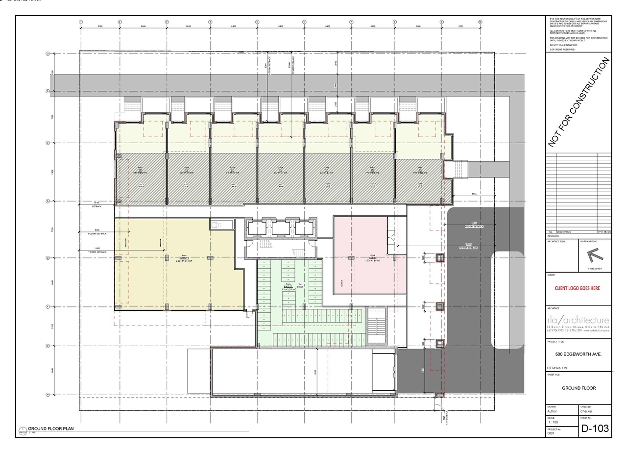 Floor plan for project from page 21 of the file '2026-07-08 - Formal UDRP Design Report Rev 3 - D07-12-26-0075'