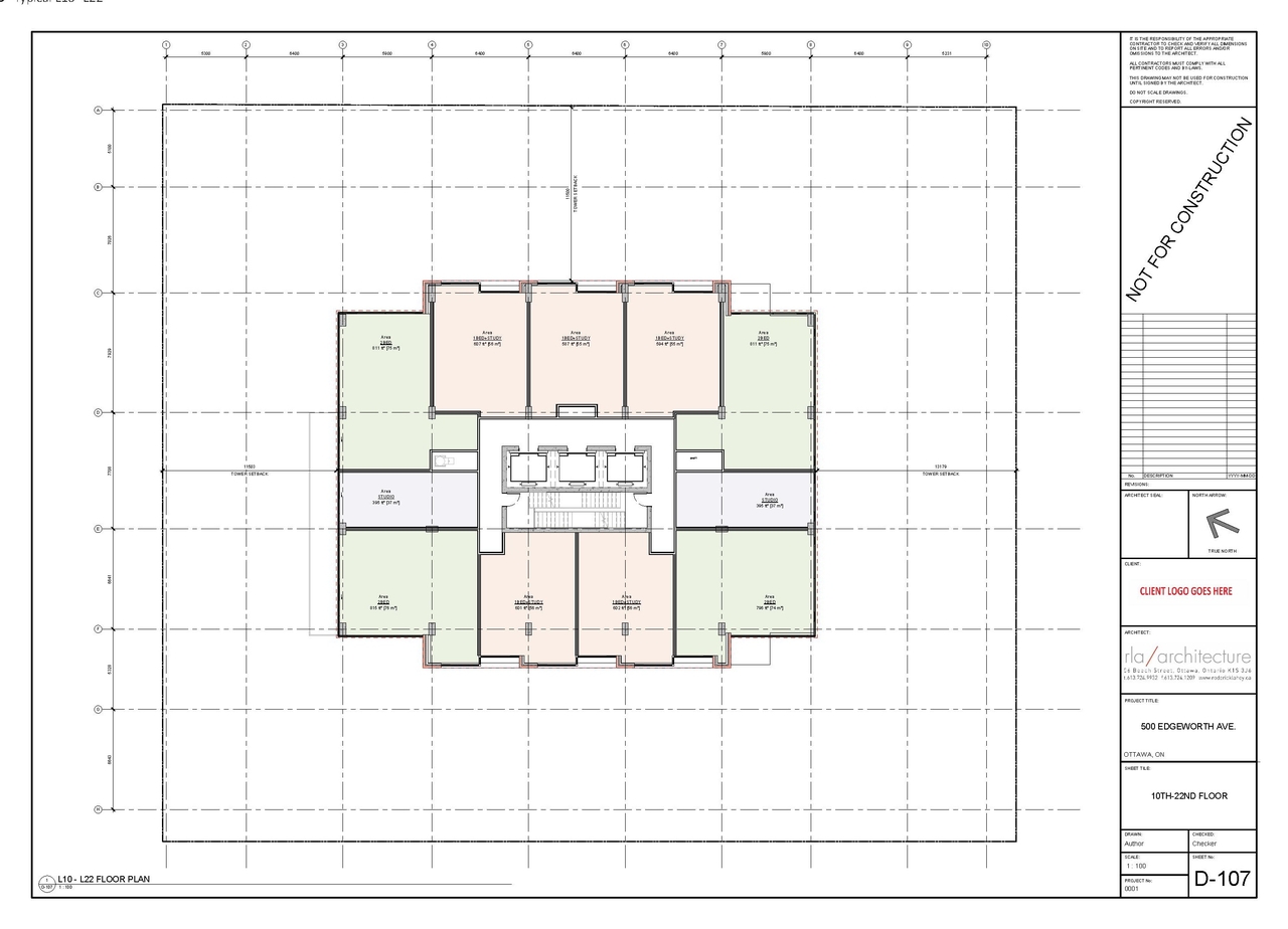 Floor plan for project from page 25 of the file '2026-07-08 - Formal UDRP Design Report Rev 3 - D07-12-26-0075'
