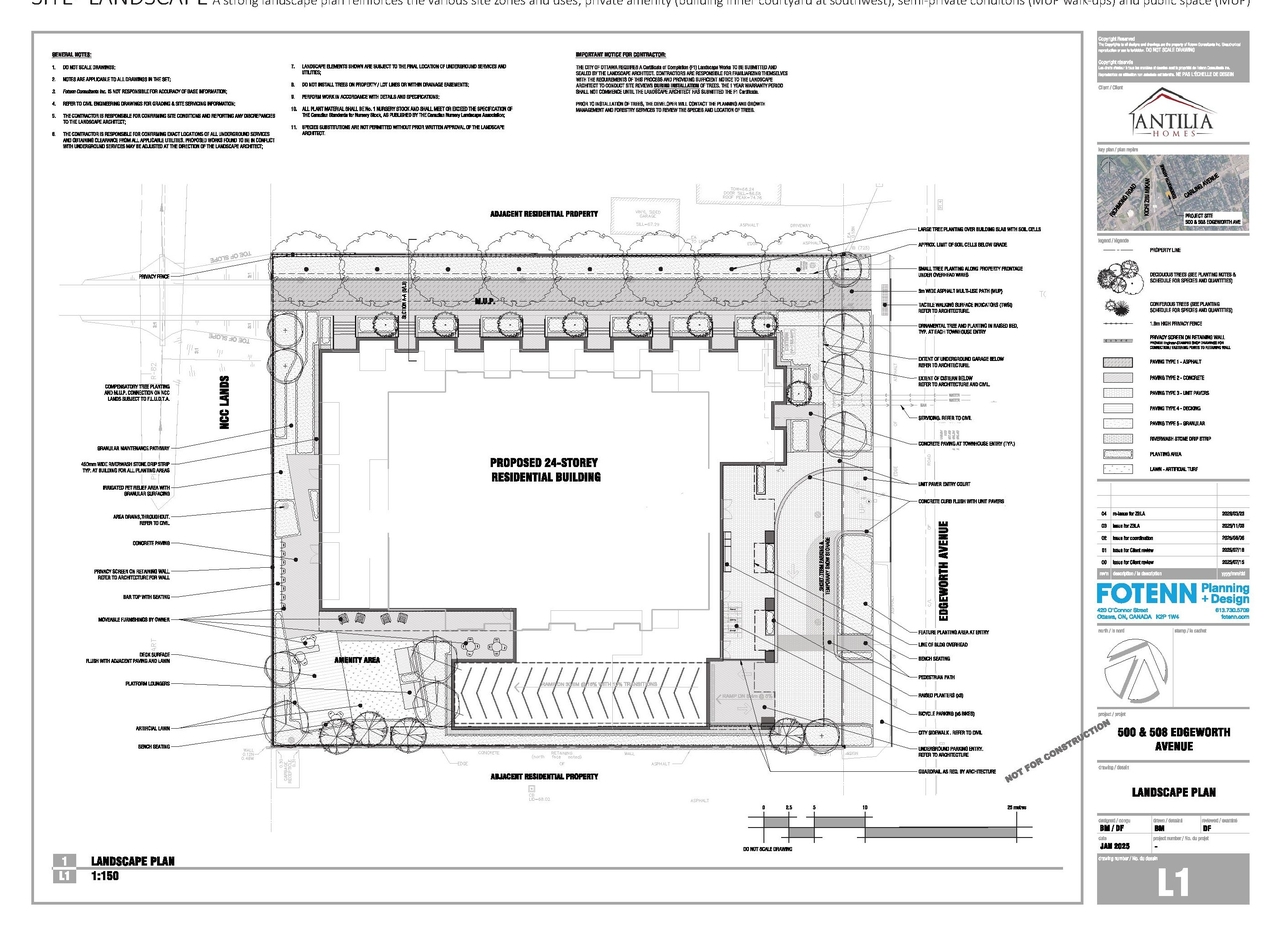 Construction site plan for project from page 42 of the file '2026-07-08 - Formal UDRP Design Report Rev 3 - D07-12-26-0075'