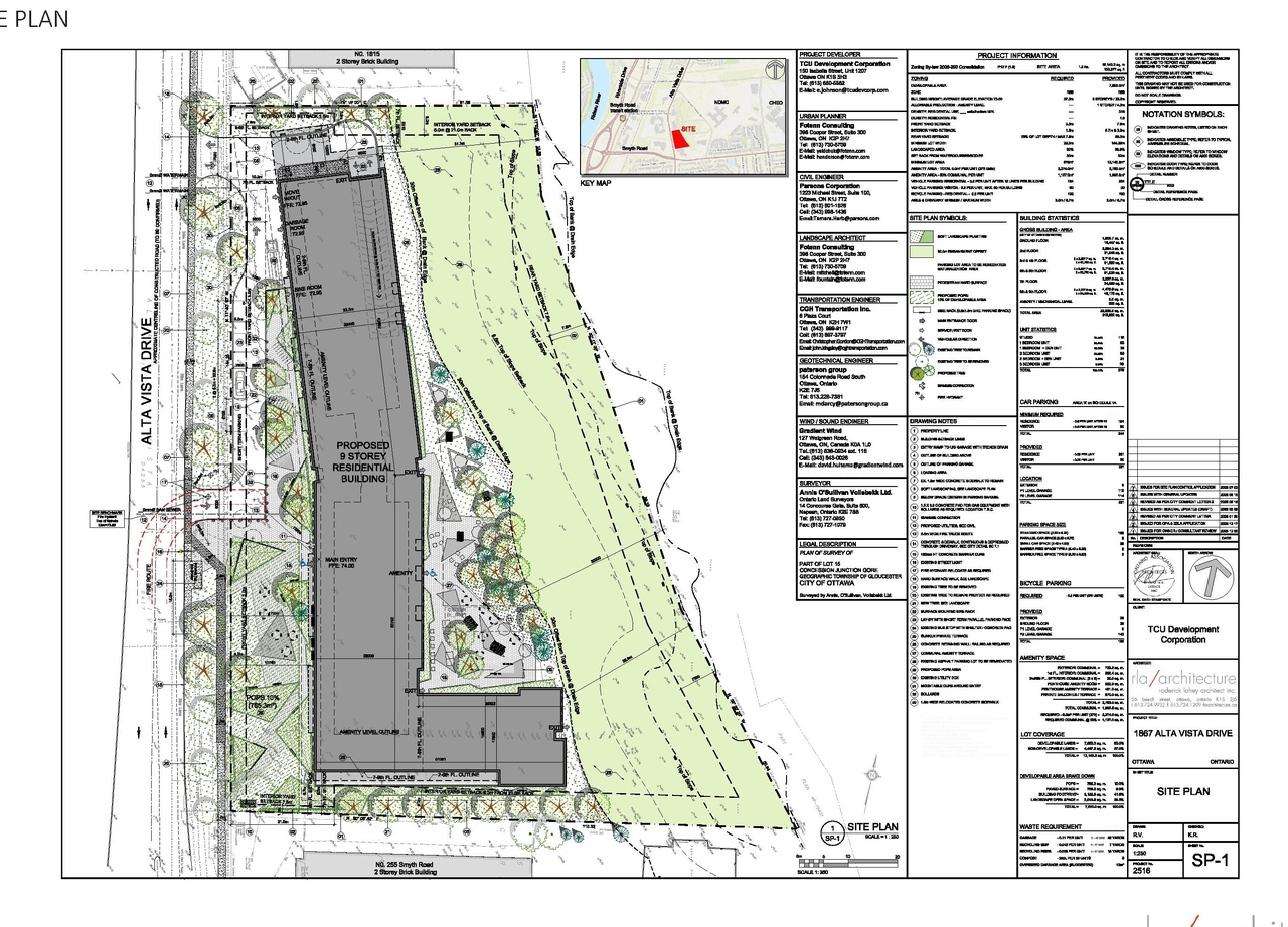 Construction site plan for project from page 20 of the file '2026-07-08 - Urban Design Brief - D07-12-26-0076'