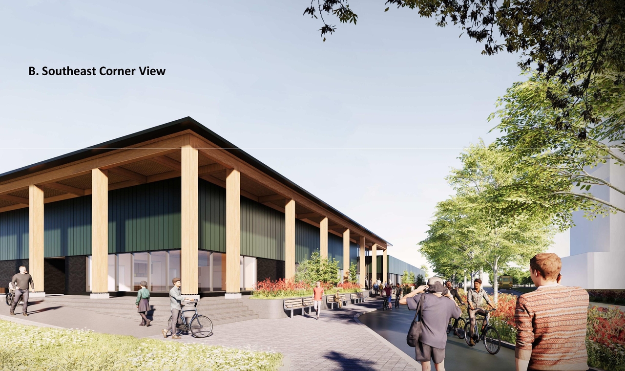 Rendering of building from page 29 of the file '2026-07-24 - Urban Design Review Panel Report - D07-12-26-0086'