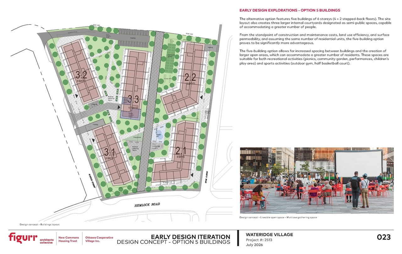 Construction site plan for project from page 24 of the file '2026-07-30 - Urban Design Brief - D07-12-26-0089'