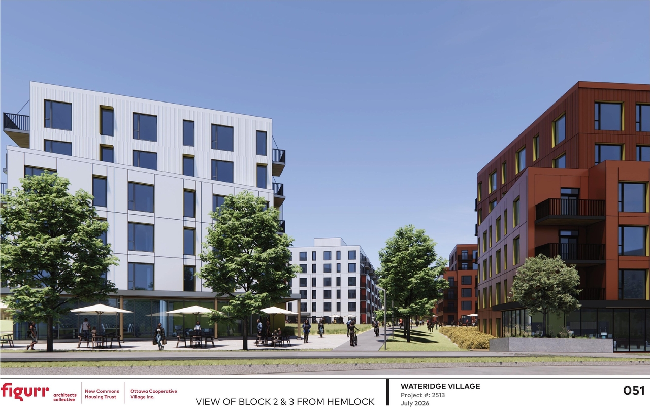 Rendering of building from page 52 of the file '2026-07-30 - Urban Design Brief - D07-12-26-0090'