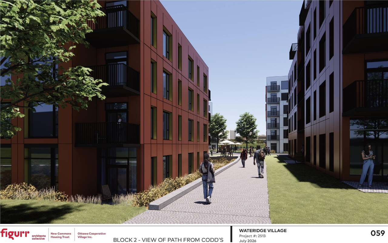 Rendering of building from page 60 of the file '2026-07-30 - Urban Design Brief - D07-12-26-0090'