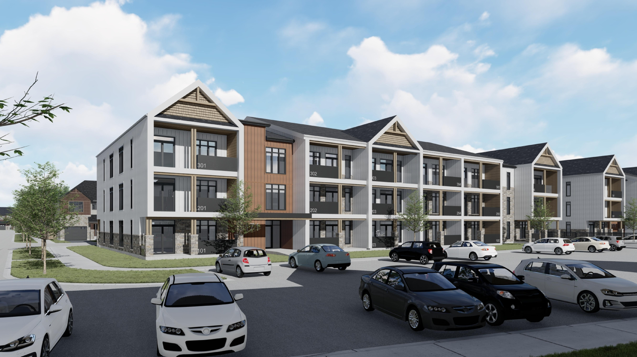 Rendering of building from page 6 of the file '2020-10-13 - Condominium Renderings - D07-16-20-0026'