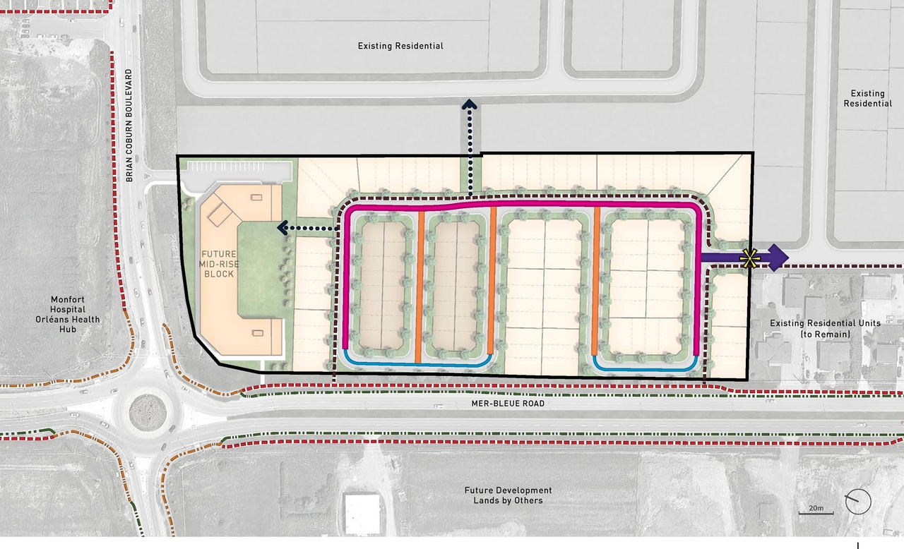 Construction site plan for project from page 17 of the file '2021-04-15 - Urban Design Brief - D07-16-21-0001'
