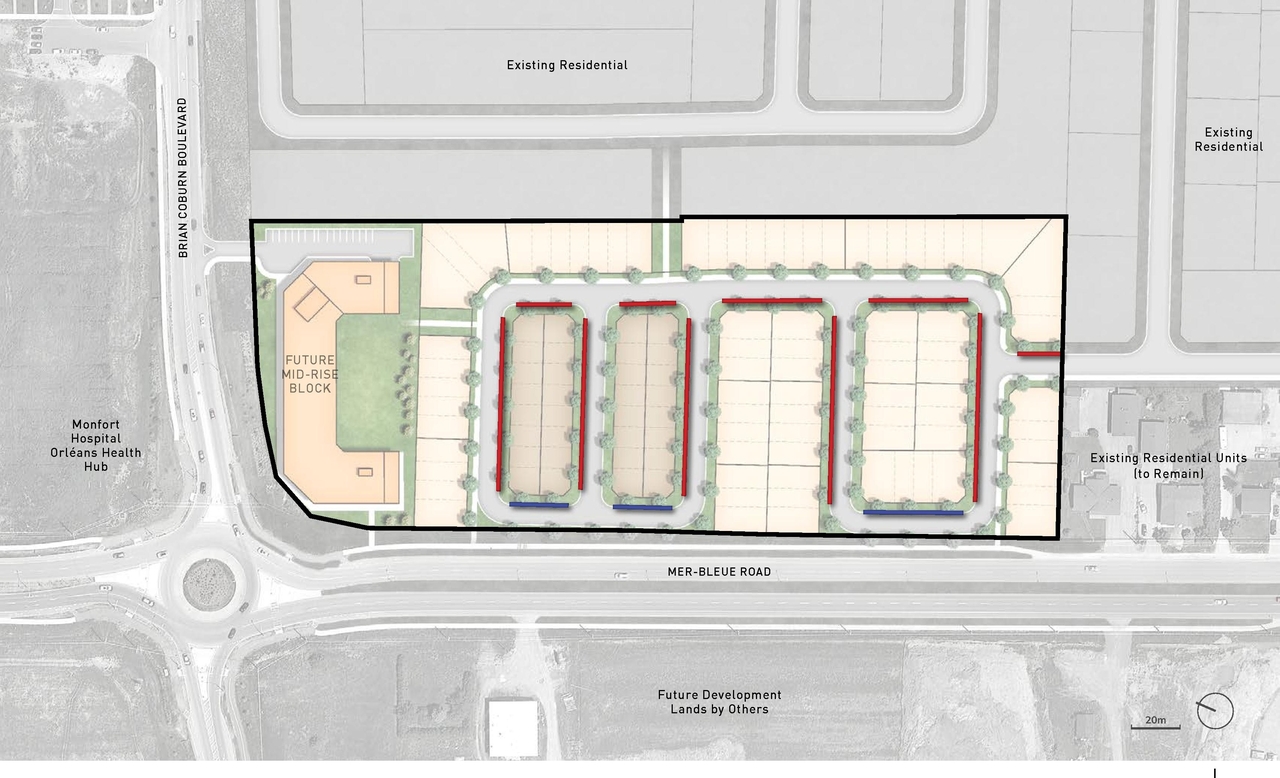 Construction site plan for project from page 23 of the file '2021-04-15 - Urban Design Brief - D07-16-21-0001'