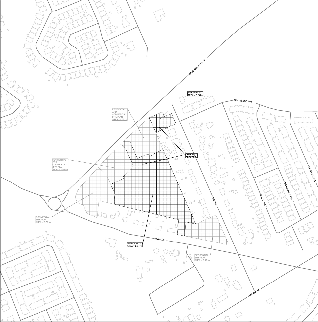 Construction site plan for project from page 1 of the file '2024-09-23 - Subdivision Design Drawings - D07-16-21-0027'