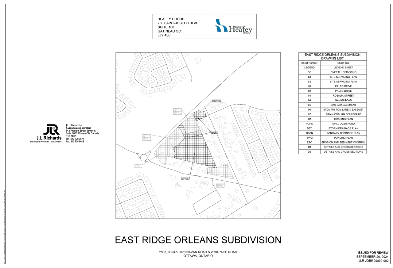 Construction site plan for project from page 1 of the file '2024-09-23 - Subdivision Design Drawings - D07-16-21-0027'