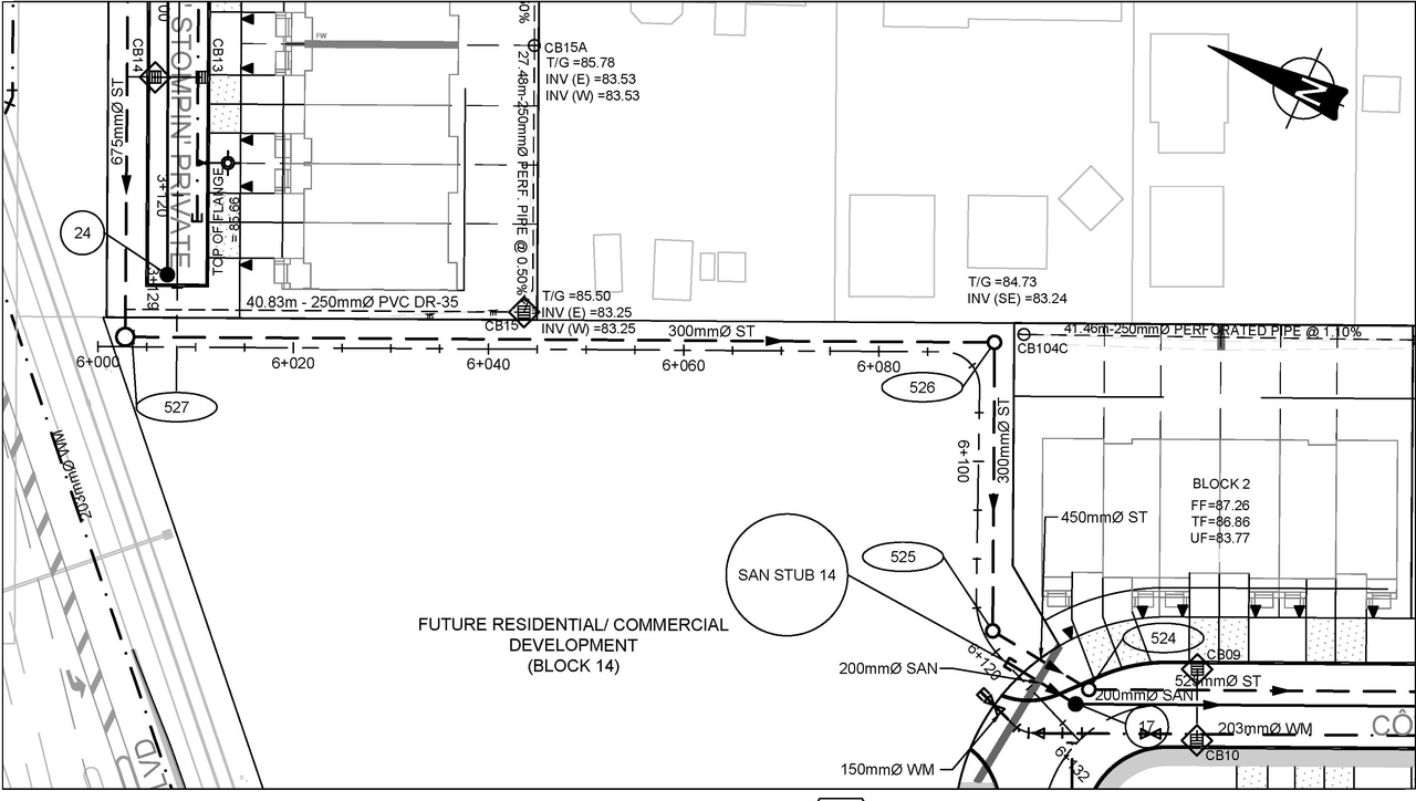 Construction site plan for project from page 11 of the file '2024-09-23 - Subdivision Design Drawings - D07-16-21-0027'