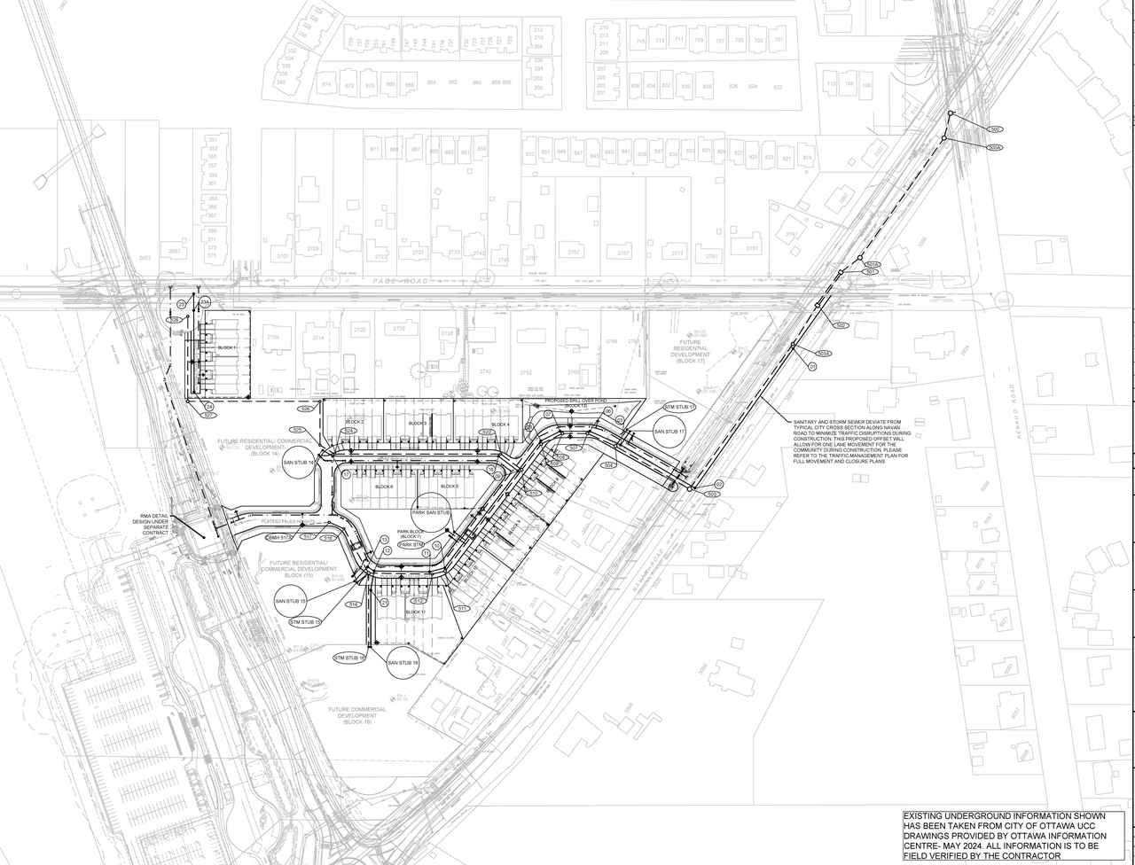 Construction site plan for project from page 3 of the file '2024-09-23 - Subdivision Design Drawings - D07-16-21-0027'