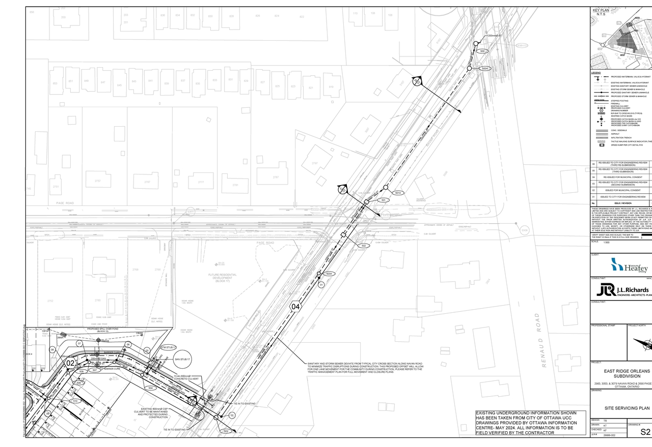 Construction site plan for project from page 5 of the file '2024-09-23 - Subdivision Design Drawings - D07-16-21-0027'