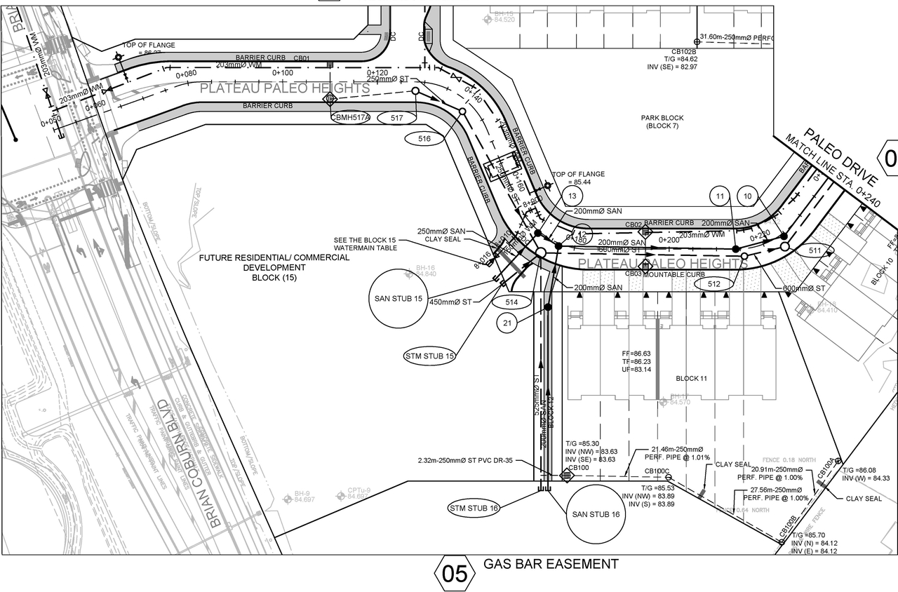 Construction site plan for project from page 6 of the file '2024-09-23 - Subdivision Design Drawings - D07-16-21-0027'