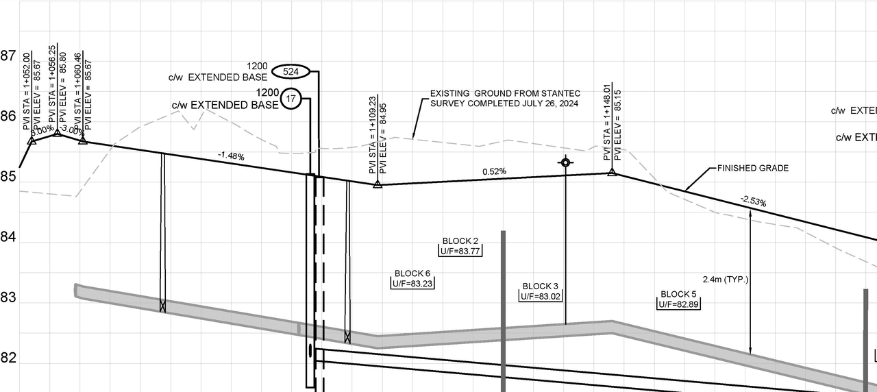 Construction site plan for project from page 8 of the file '2024-09-23 - Subdivision Design Drawings - D07-16-21-0027'