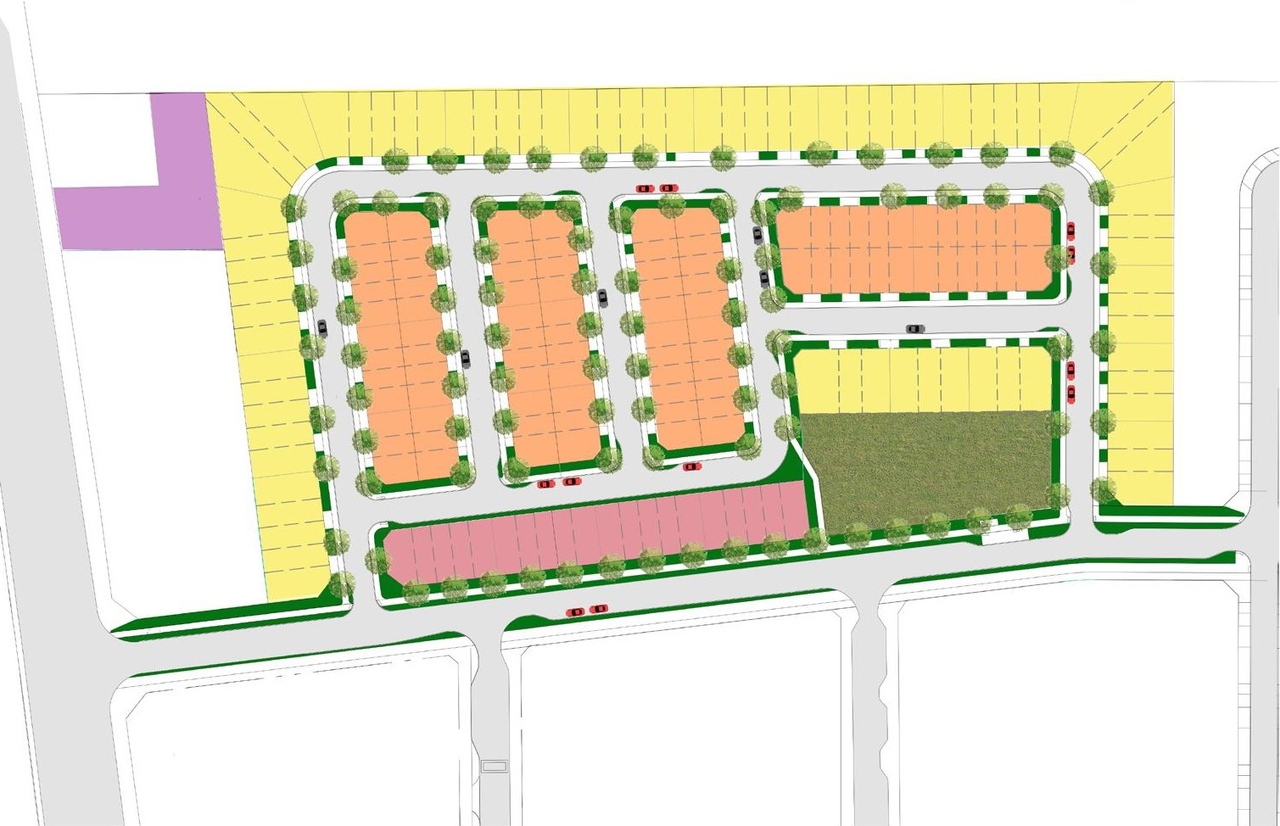 Construction site plan for project from page 37 of the file '2023-01-13 - Urban Design Brief - D07-16-22-0008'