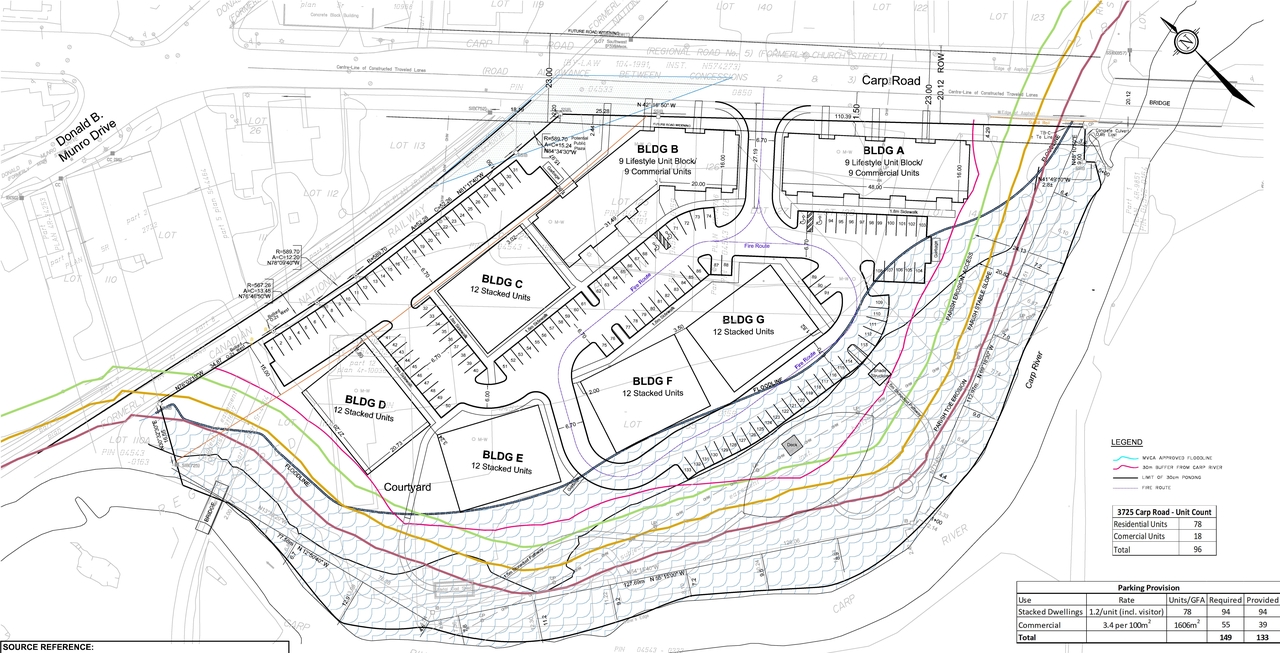 Construction site plan for project from page 24 of the file '2025-03-12 - Urban Design Brief - D07-16-23-0008'
