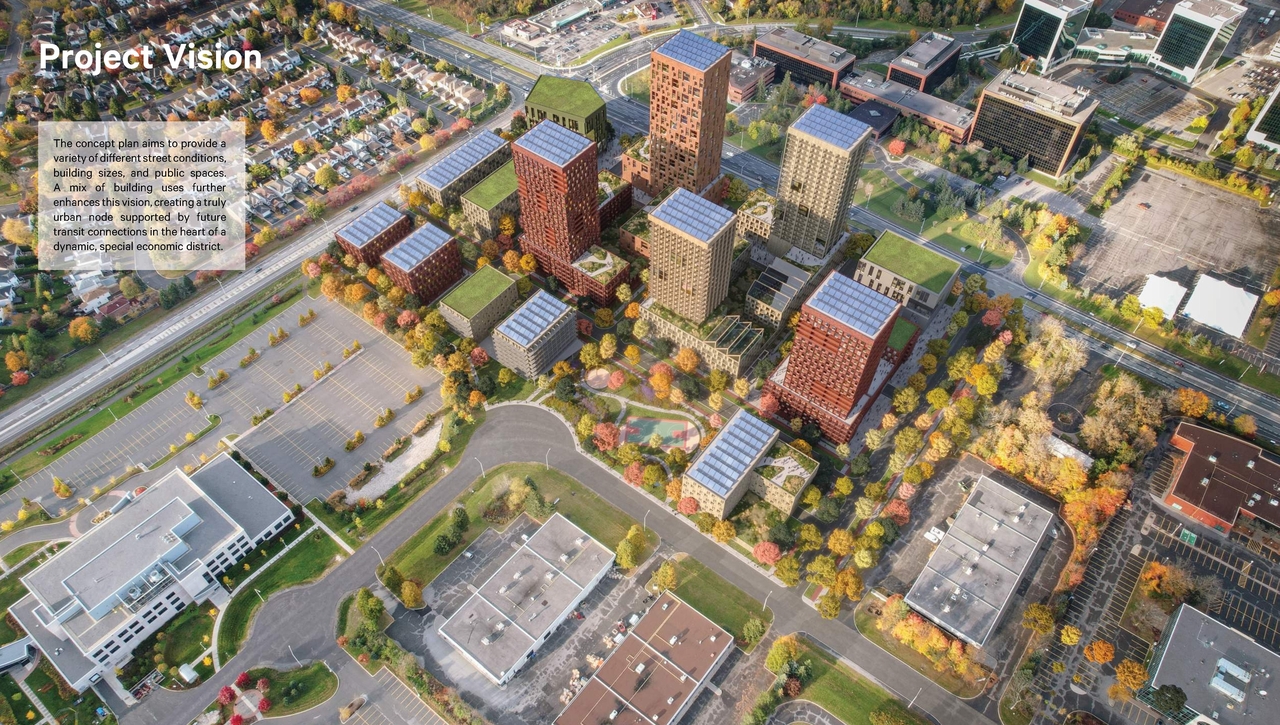 Rendering of building from page 22 of the file '2023-12-21 - Urban Design Brief - D07-16-23-0020'