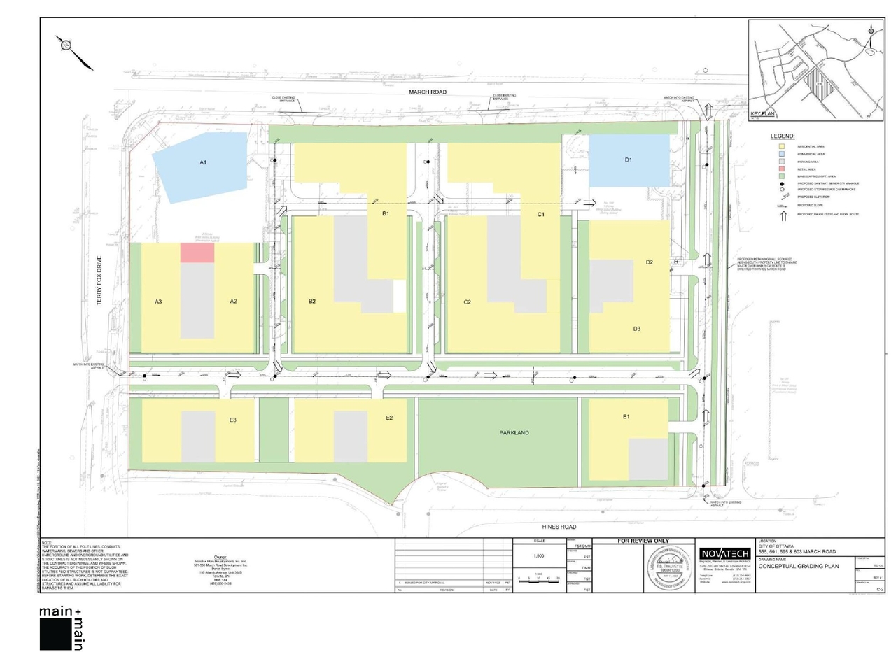 Construction site plan for project from page 27 of the file '2023-12-21 - Urban Design Brief - D07-16-23-0020'