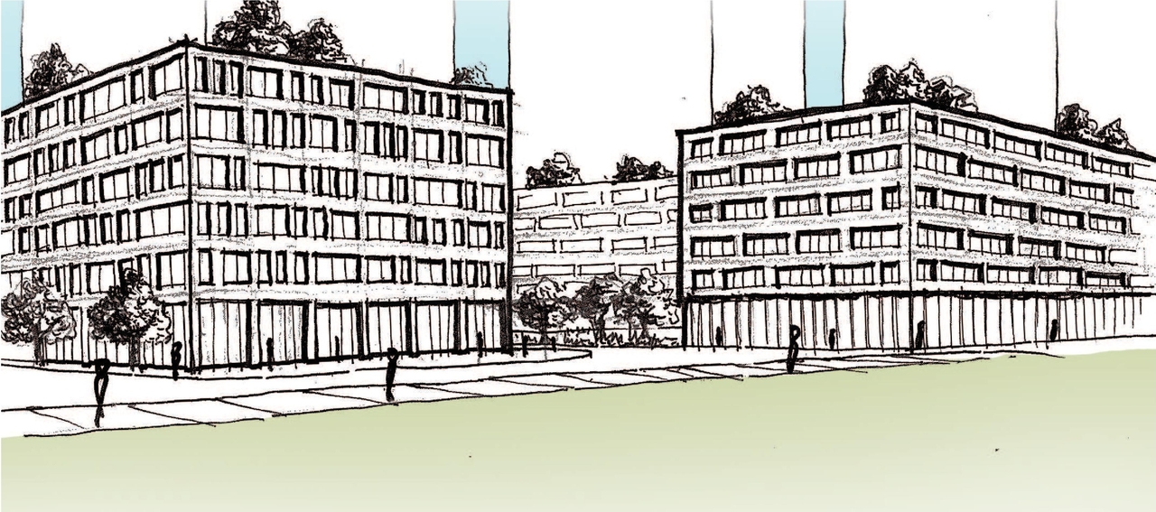 Rendering of building from page 20 of the file '2023-12-27 - Petries Landing III Design Brief - D07-16-23-0021'