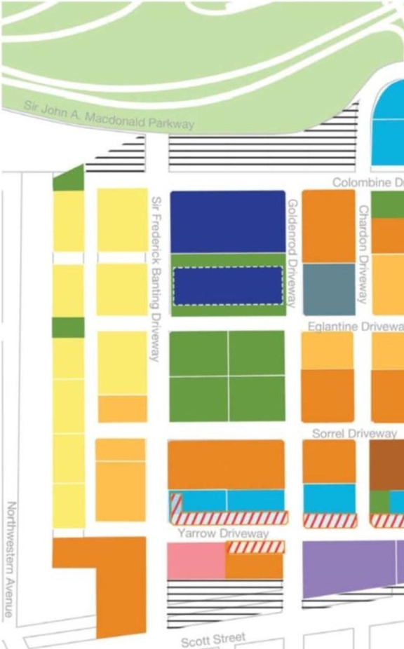 Construction site plan for project from page 16 of the file '2025-09-26 - Urban Design Review Panel - D07-16-24-0022'